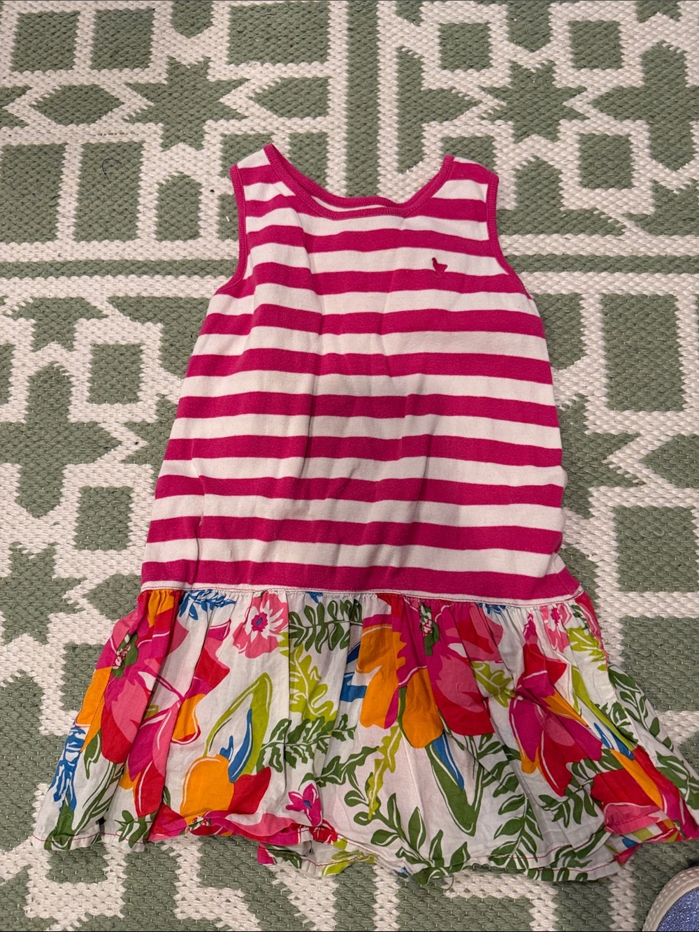 Pink Chicken girl’s organic cotton tank dress size 2y